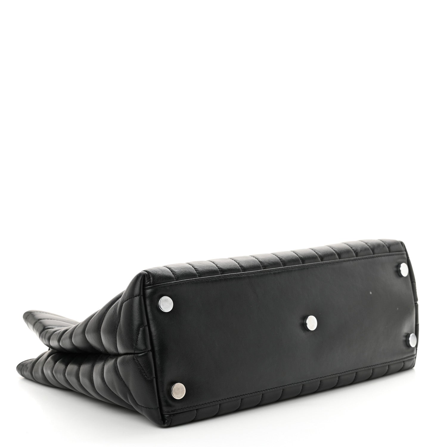 Saint Laurent Calfskin Y Quilted Monogram Large Loulou Shopper Black 4 of 14