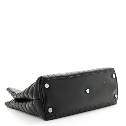 Saint Laurent Calfskin Y Quilted Monogram Large Loulou Shopper Black 4 of 14