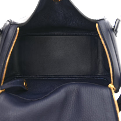 Hermes Taurillon Clemence Lindy 26 Bleu Nuit 7 of 13