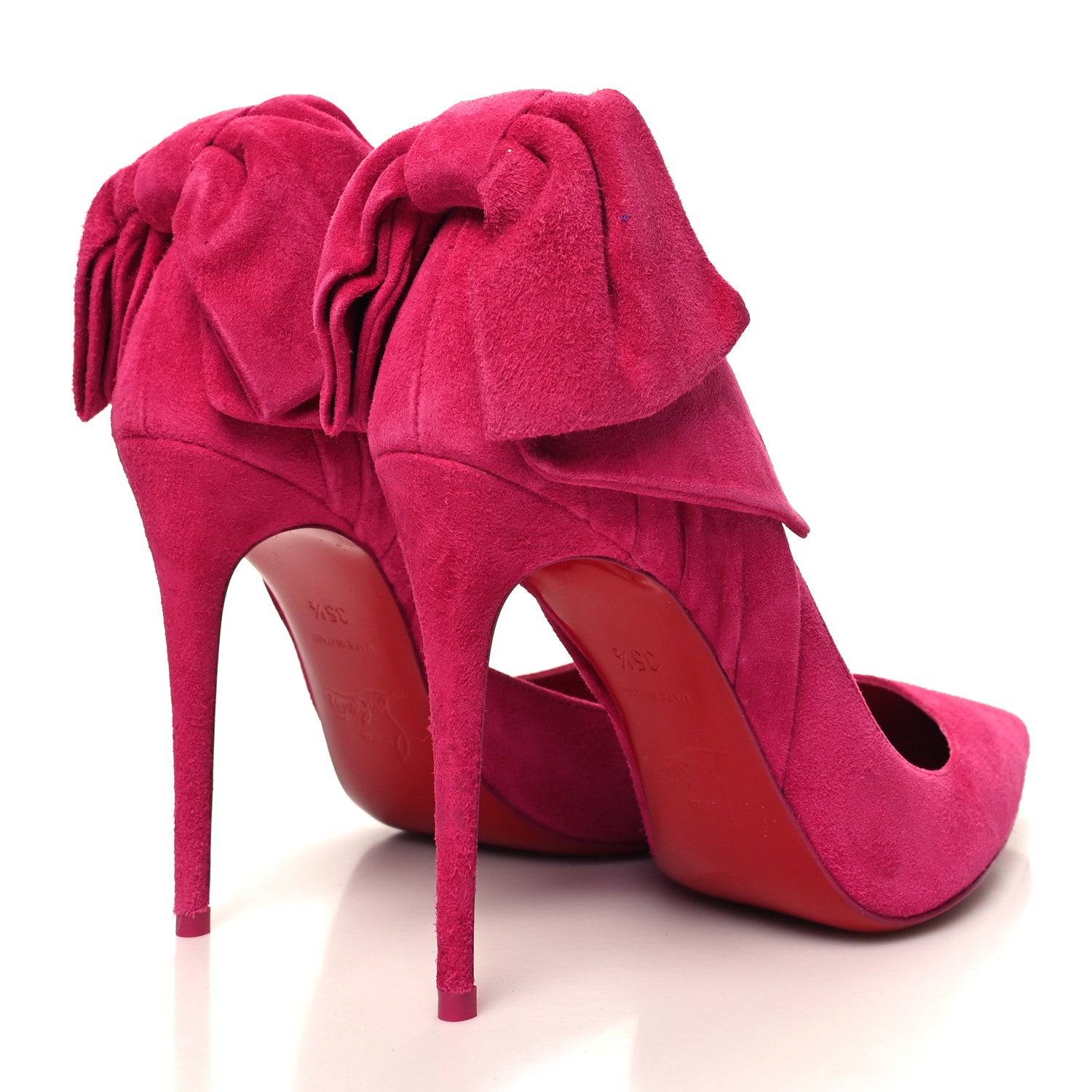Christian Louboutin Suede Rabakate 100 Pumps 35.5 Bomba 4 of 8