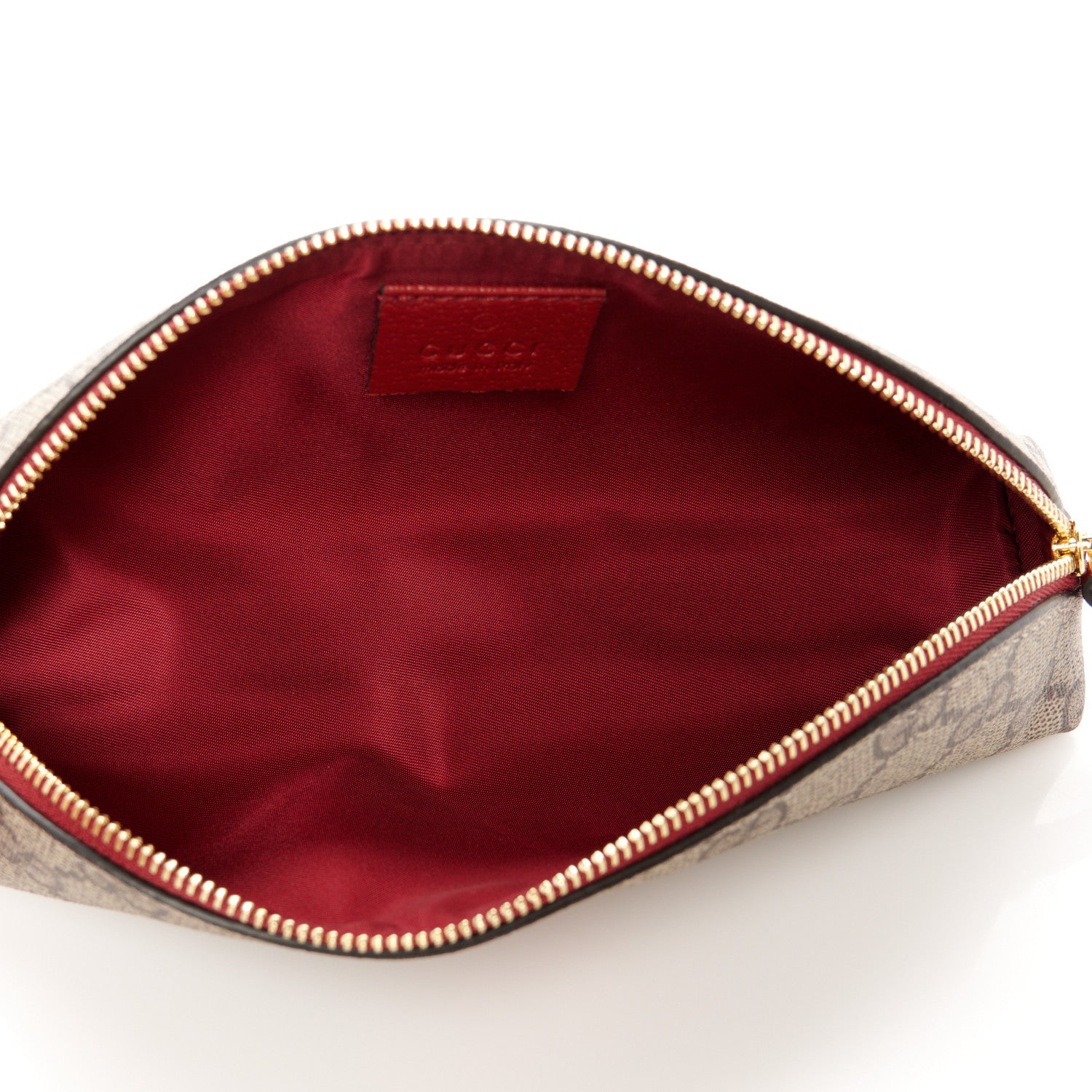 Gucci GG Supreme Monogram Cat Pencil Case Beige Ebony 5 of 11