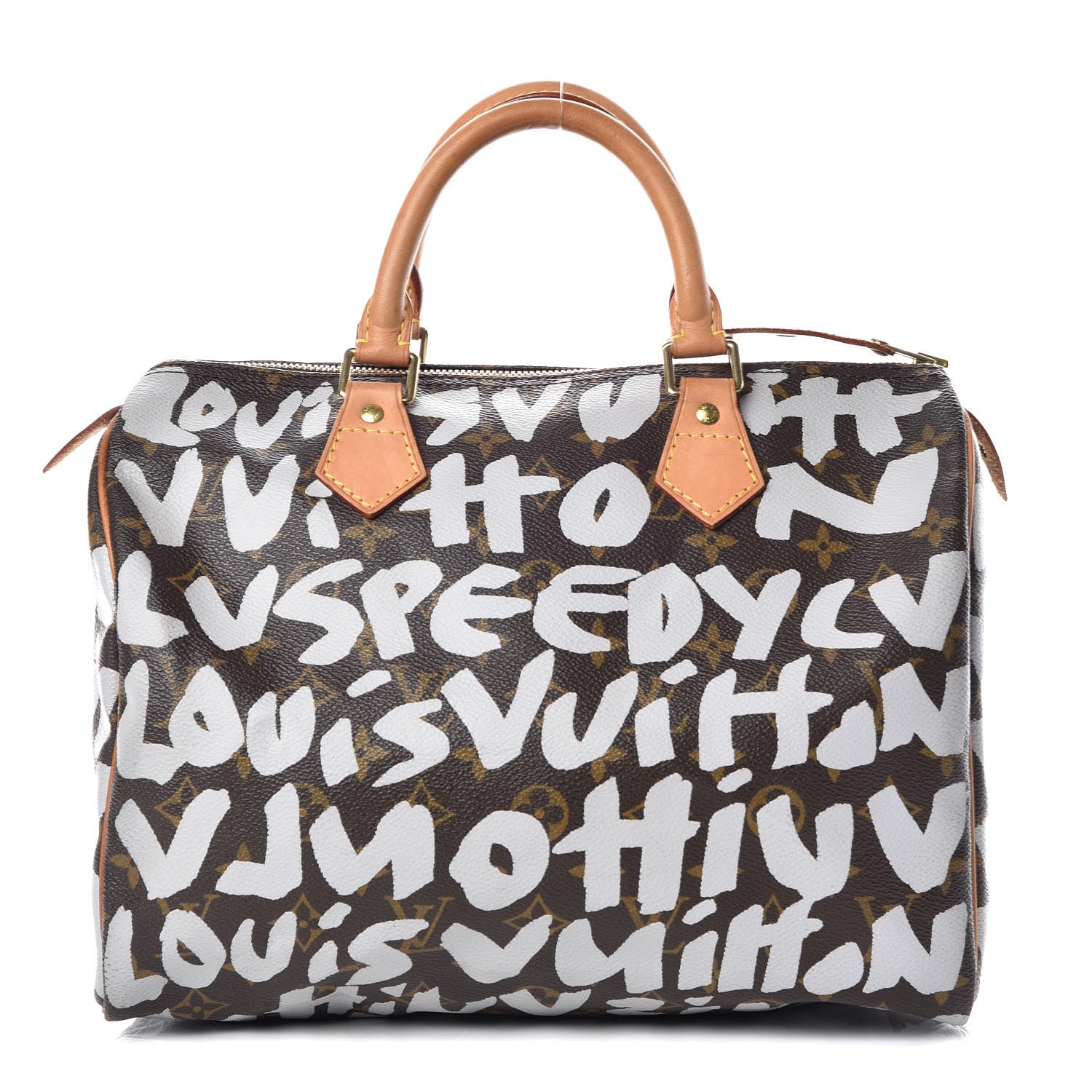 Louis Vuitton Monogram Graffiti Speedy 30 Silver 1 of 9