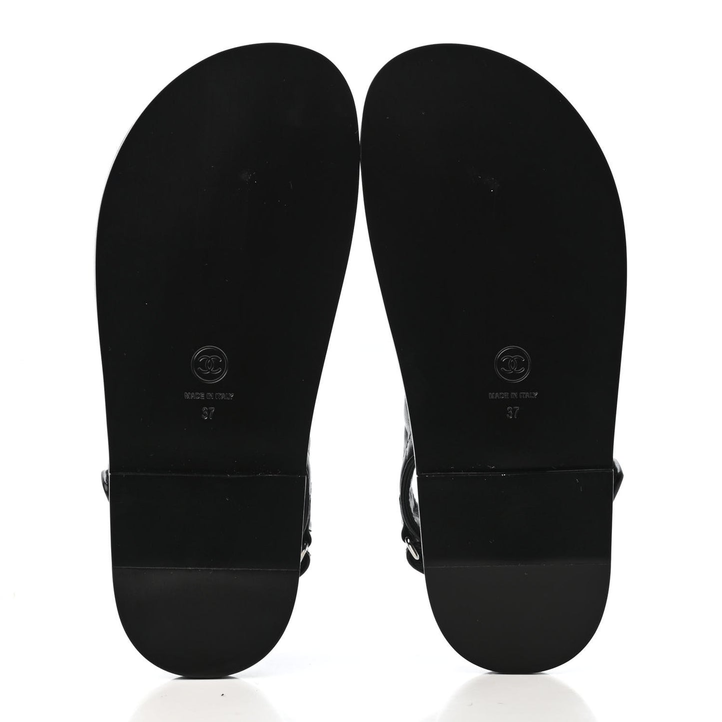 Lambskin Velcro Dad Sandals 37 Black