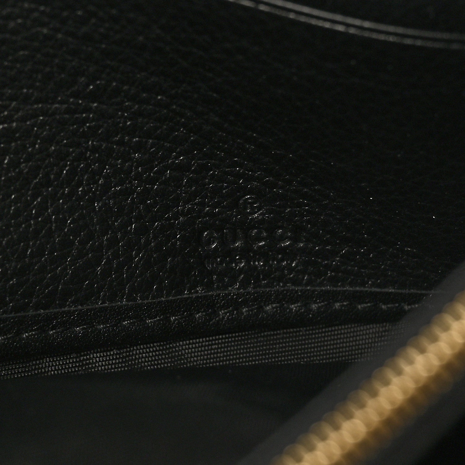 Gucci Roxy Calfskin Blondie Continental Chain Wallet Black 7 of 11