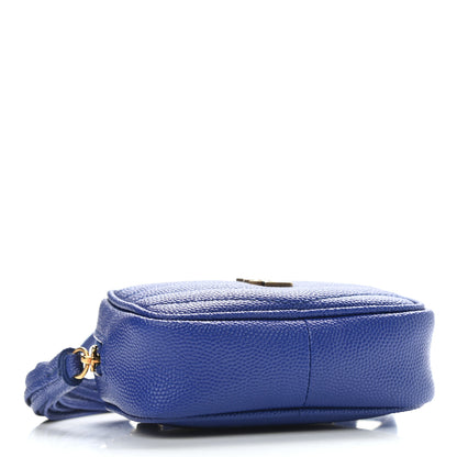 Saint Laurent Grain De Poudre Matelasse Monogram Baby Lou Camera Bag Sapphire Blue 4 of 9