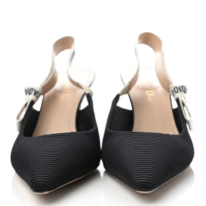 Christian Dior Technical Canvas Ribbon J Adior Slingback 65mm Pumps 38 Black 2 of 8