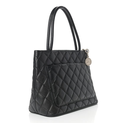 Chanel Caviar Quilted Medallion Tote Black 3 of 13