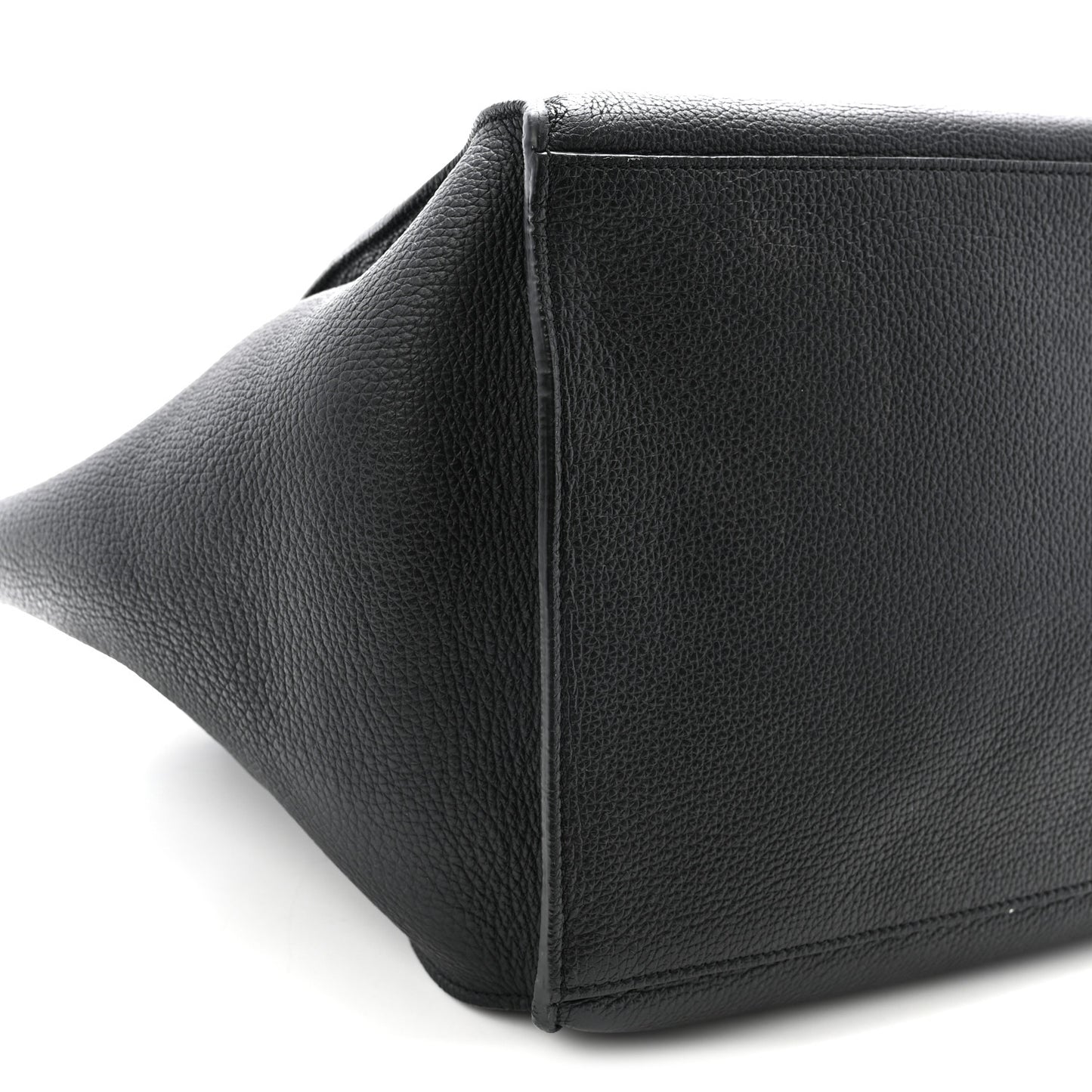 Supple Grained Calfskin Small Big Bag Black