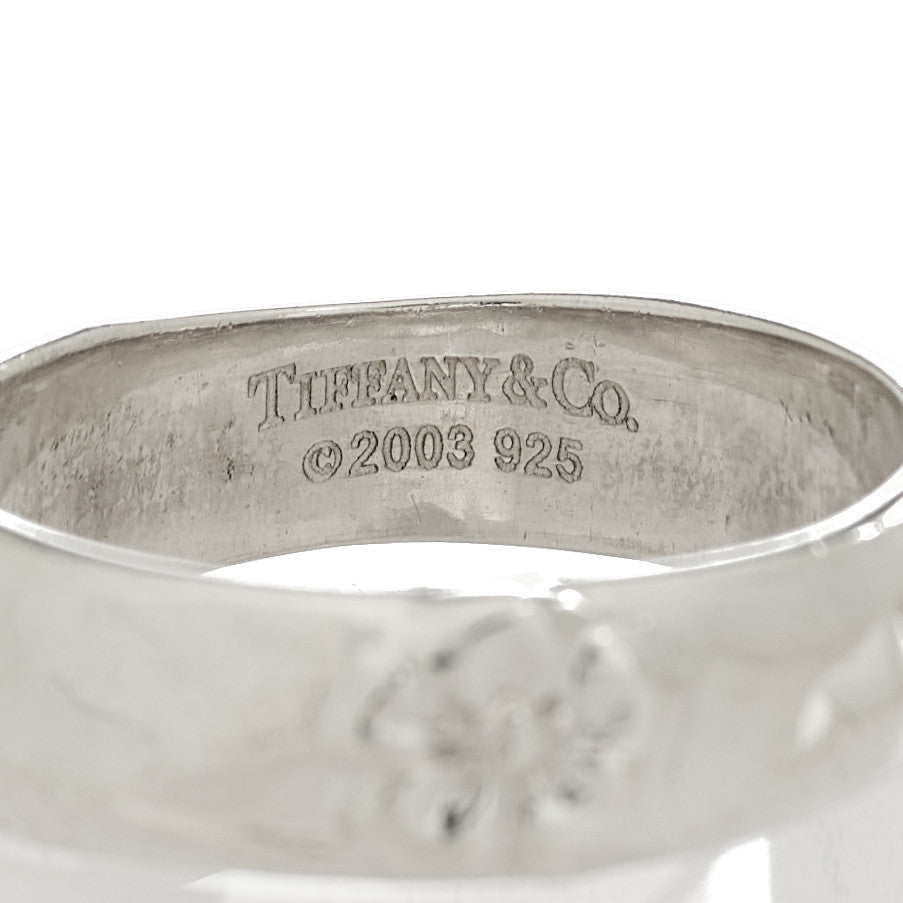 Tiffany Sterling Silver Flower Ring 58 8.5 4 of 5