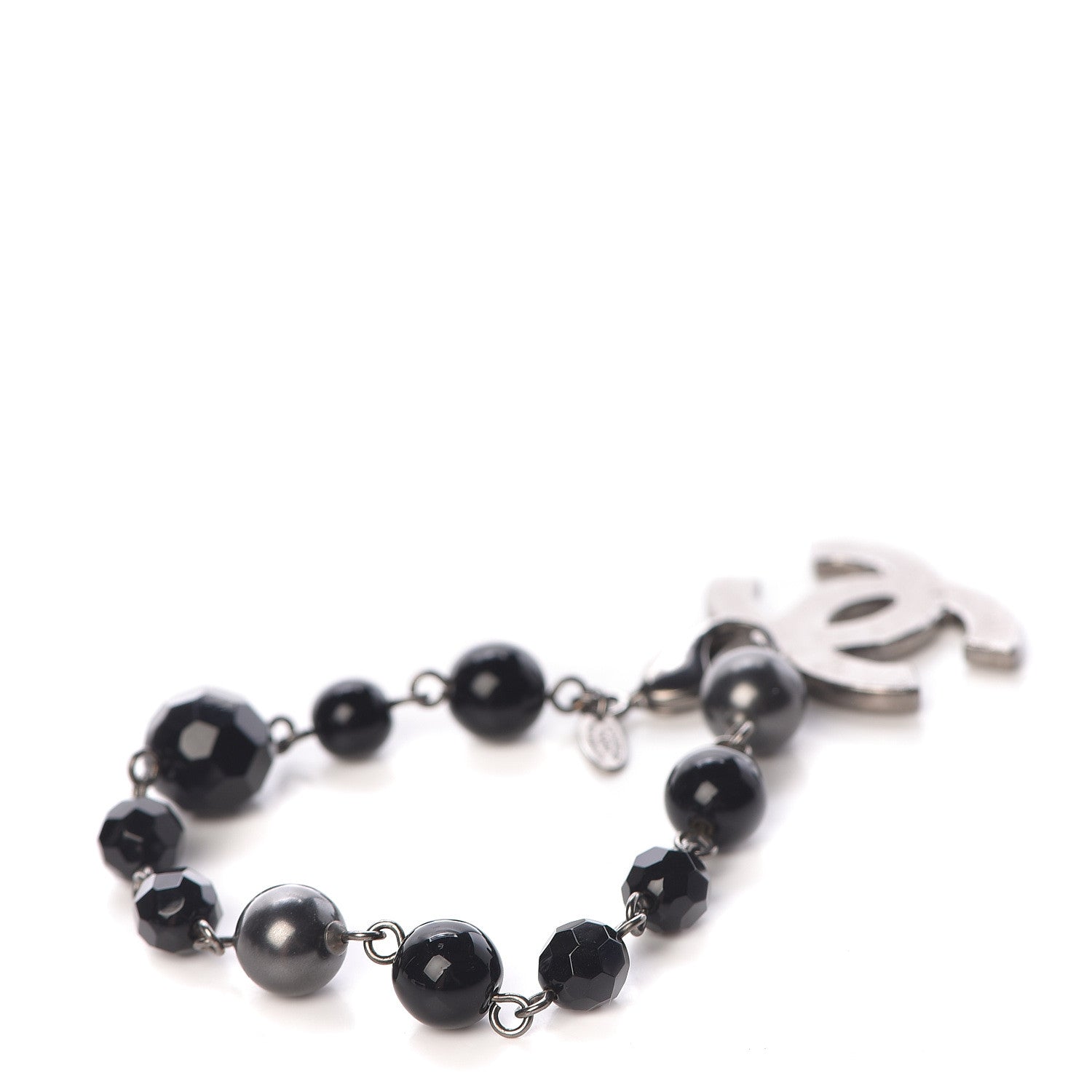 Chanel Ruthenium Bead CC Bracelet Black 3 of 7