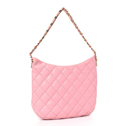 Chanel Lambskin Quilted Large CC Links Hobo Pink 3 of 12