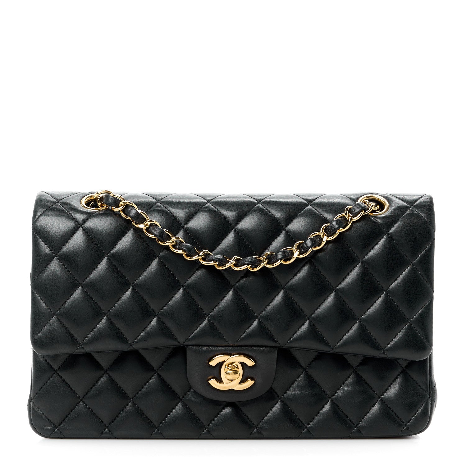 Chanel Lambskin Quilted Medium Double Flap Black 1 of 11