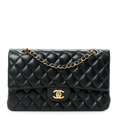 Chanel Lambskin Quilted Medium Double Flap Black 1 of 11