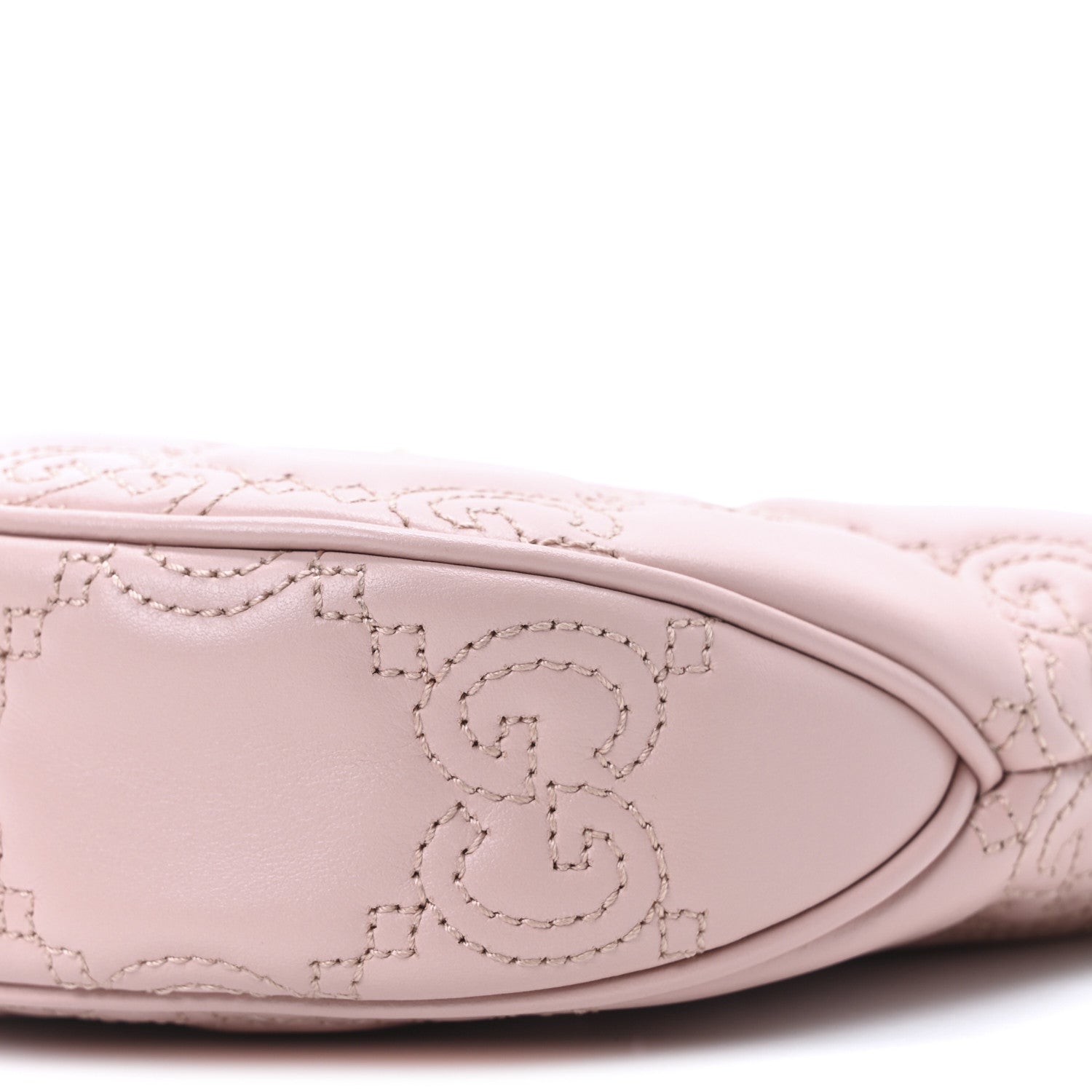 Gucci Calfskin GG Matelasse Mini Hobo Shoulder Bag Perfect Pink Natural 10 of 10