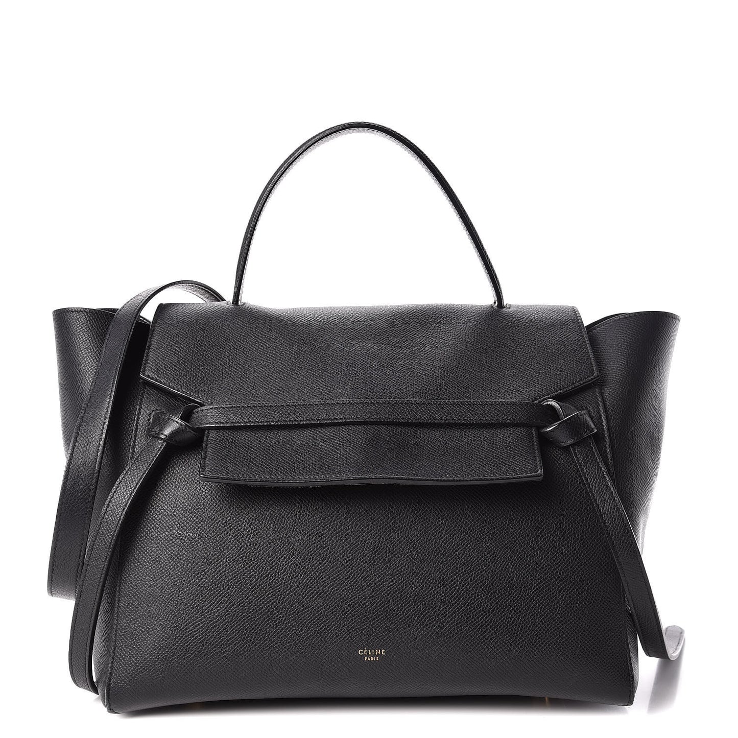 Grained Calfskin Mini Belt Bag Black