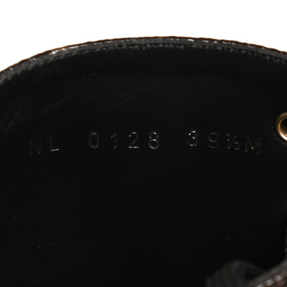 Louis Vuitton Calfskin Monogram Wonderland Flat Ranger Boots 39.5 Black 10 of 10