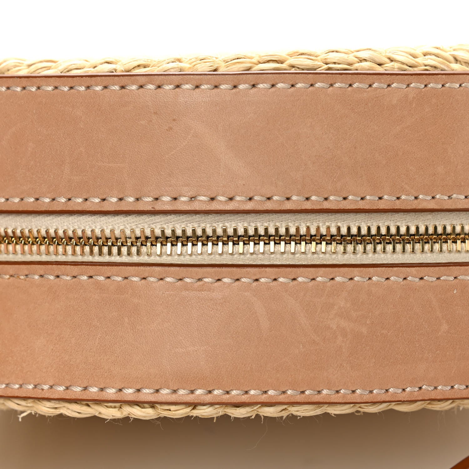 Saint Laurent Raffia Calfskin Small Mica Bag Natural Brown Gold 13 of 15