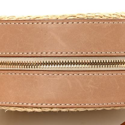 Saint Laurent Raffia Calfskin Small Mica Bag Natural Brown Gold 13 of 15