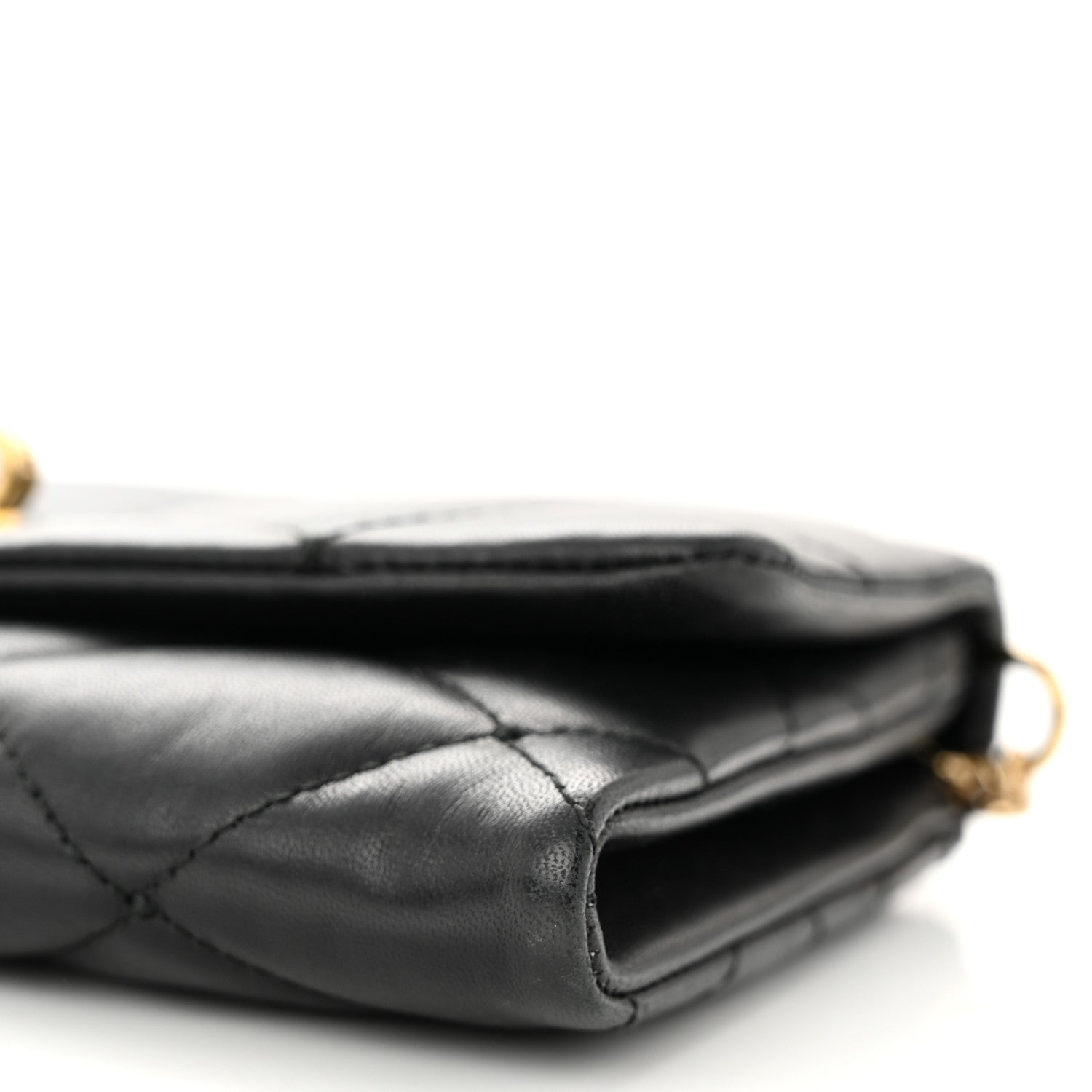 Dolce & Gabbana Lambskin Quilted Chain Shoulder Bag Black 9 of 9