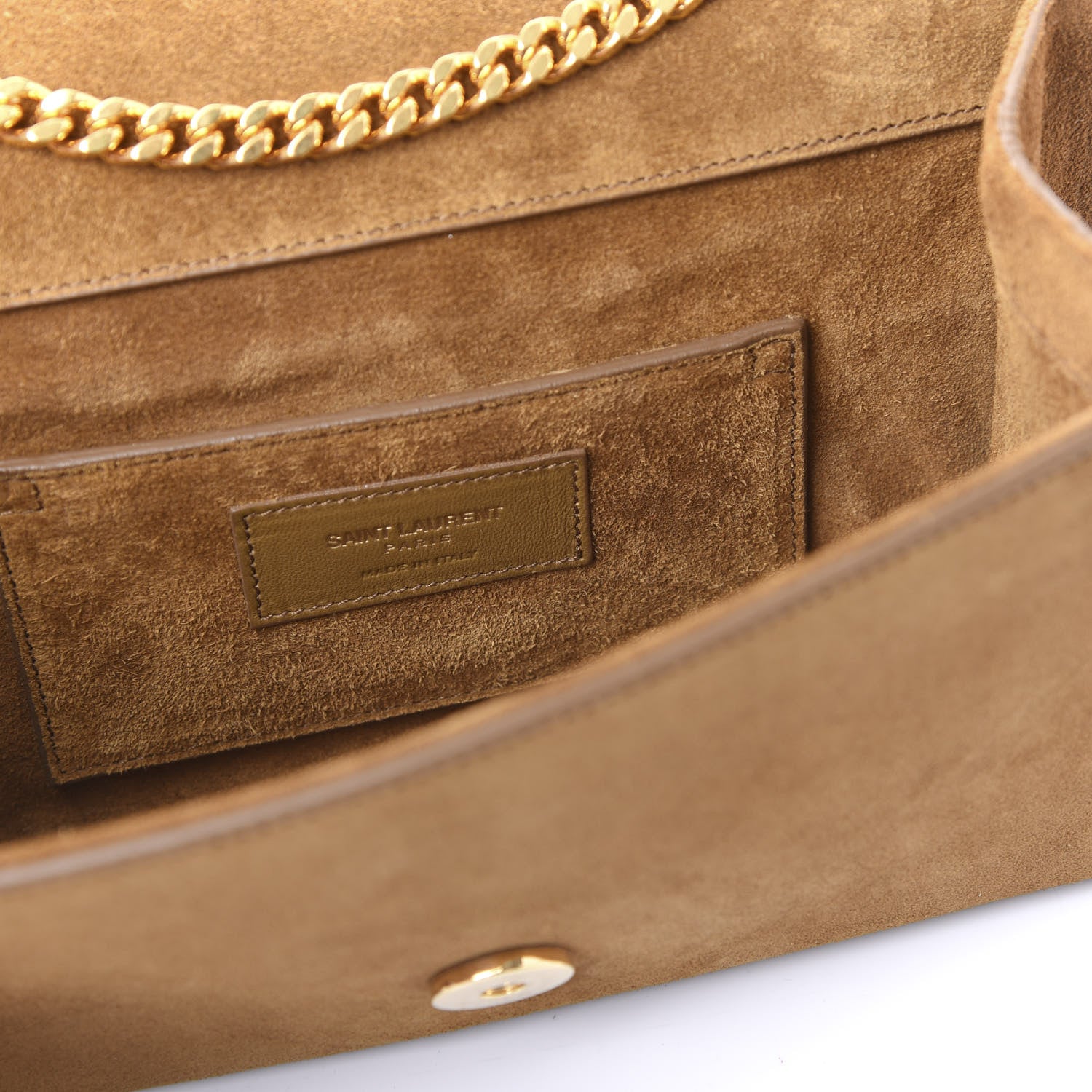 Saint Laurent Suede Fringe Small Monogram Satchel Light Ocre 7 of 9