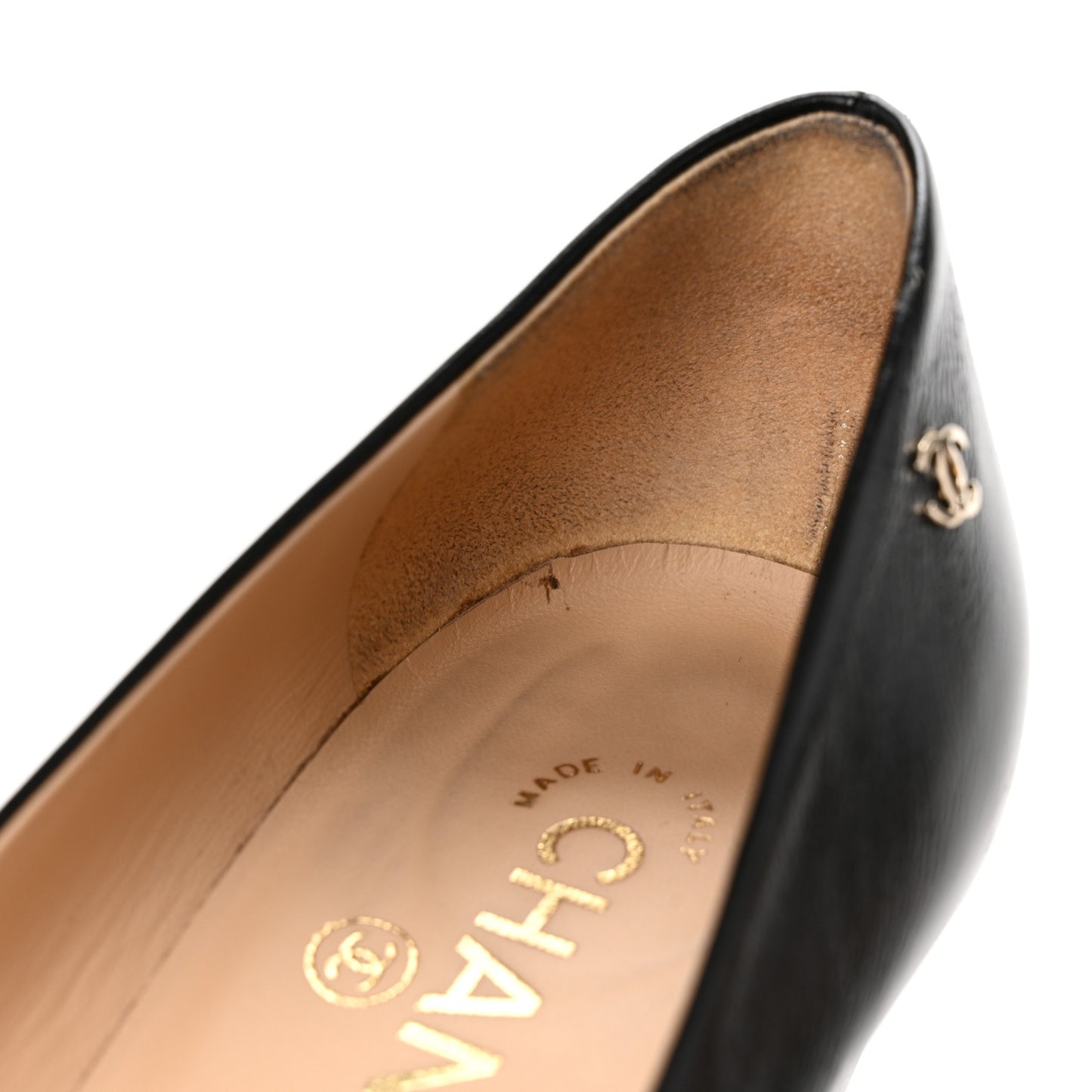 Calfskin Cap Toe CC Pumps 39 Black