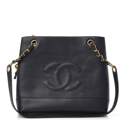 Chanel Caviar CC Shoulder Bag Navy Blue 1 of 7