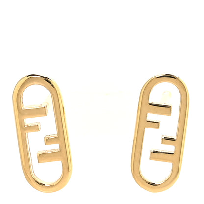 Fendi Metal FF O'Lock Earrings Gold 1 of 5