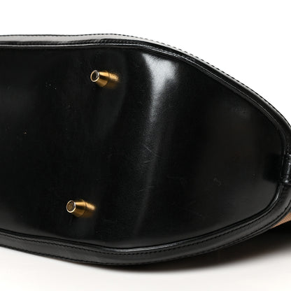 Burberry Bridle Calfskin House Check Small Orchard Bowling Bag Black 11 of 11