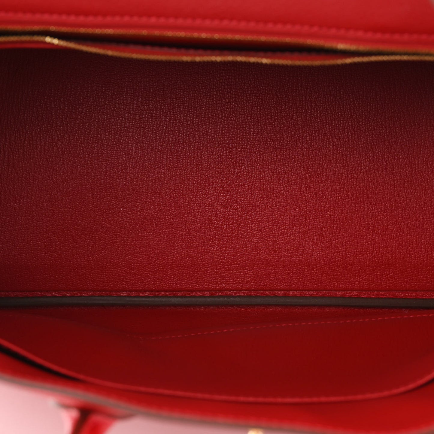 Epsom Birkin 35 Rouge Casaque