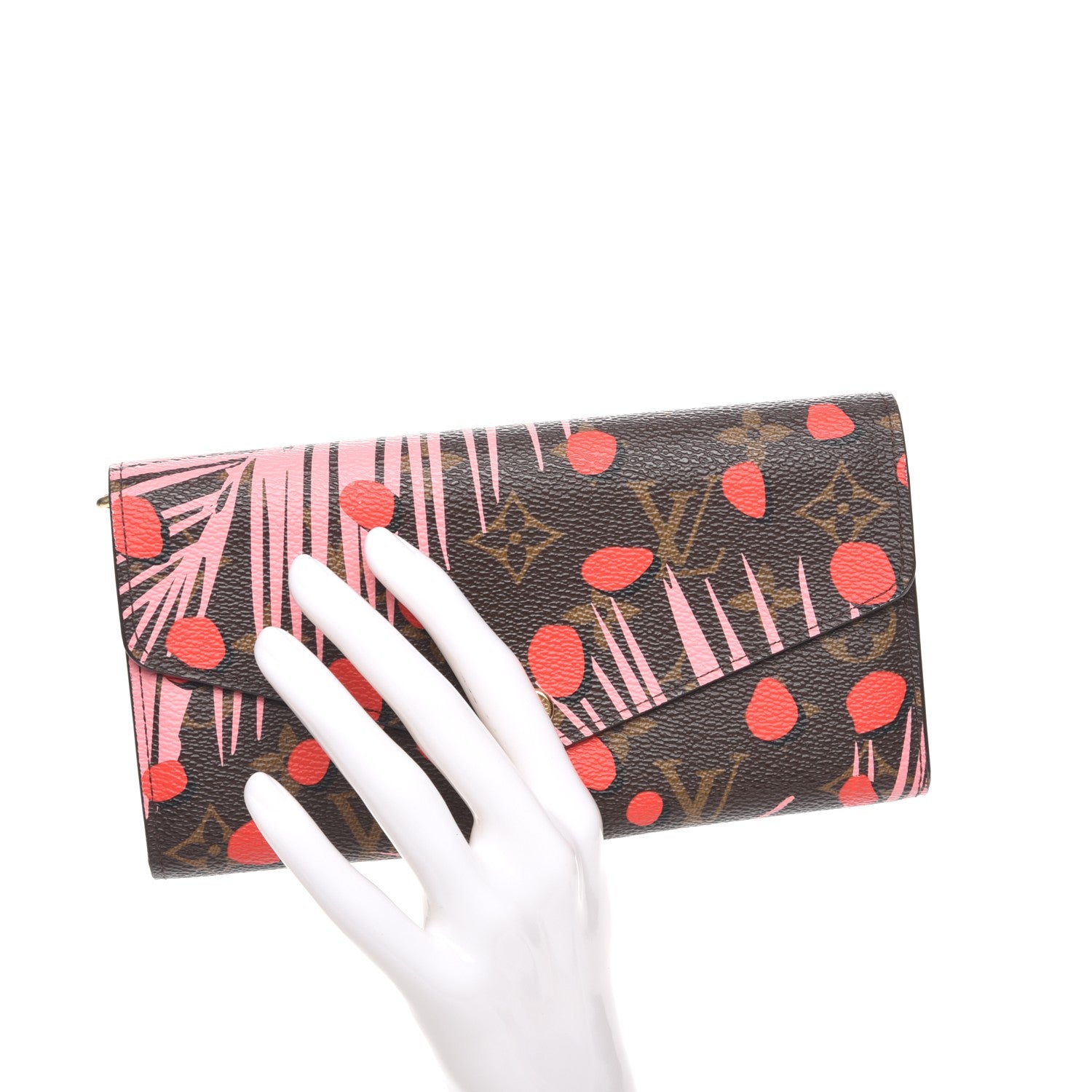 Louis Vuitton Monogram Jungle Dots Sarah Wallet Sugar Pink Poppy 2 of 7