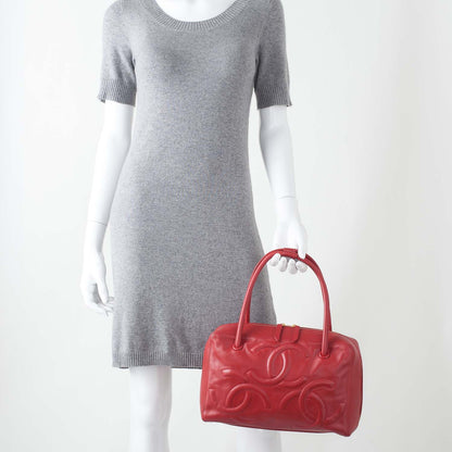 Chanel Leather CC Bowler Red 2 of 8