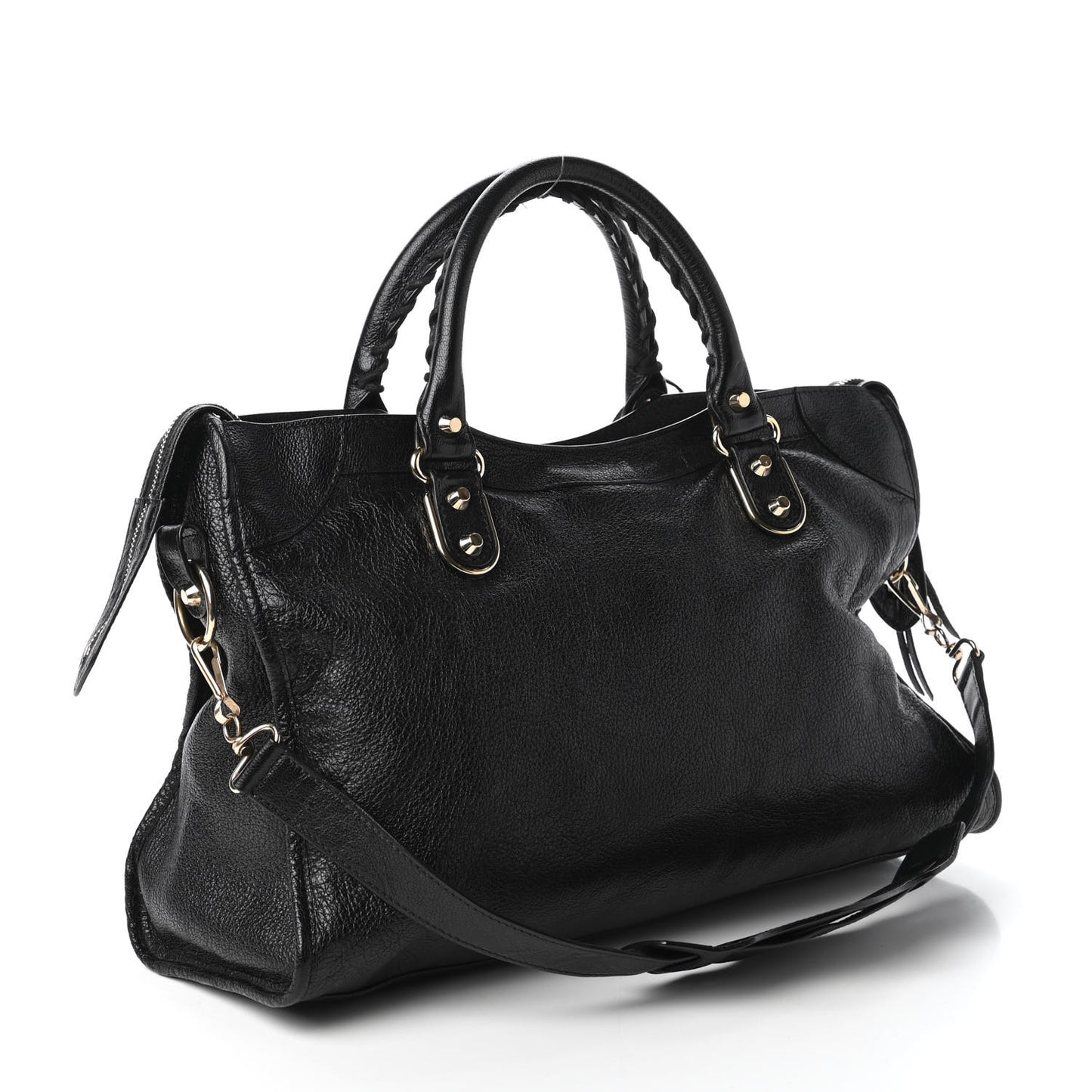 Chevre Gold Metallic Edge Hardware City Black