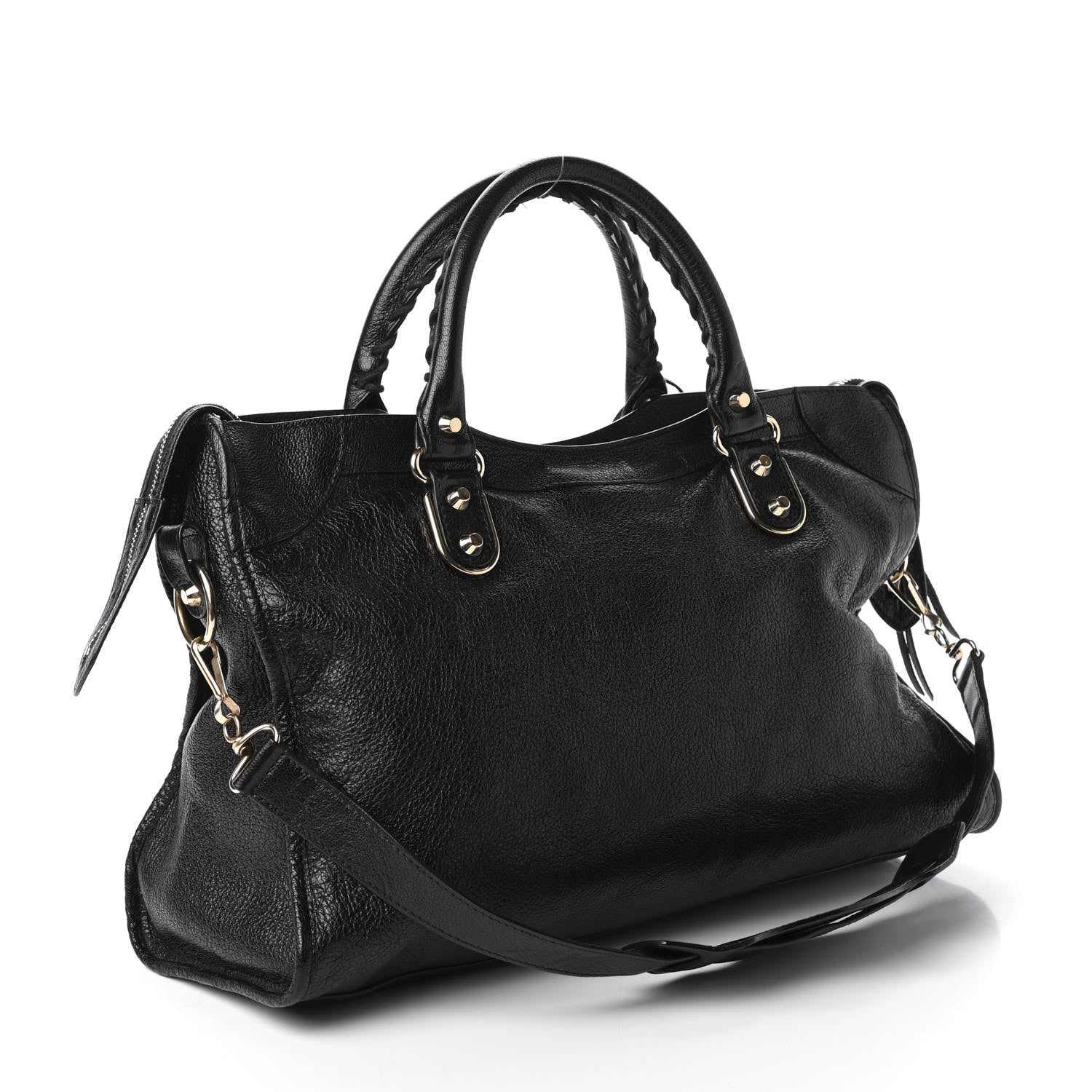 Balenciaga Chevre Gold Metallic Edge Hardware City Black 3 of 10