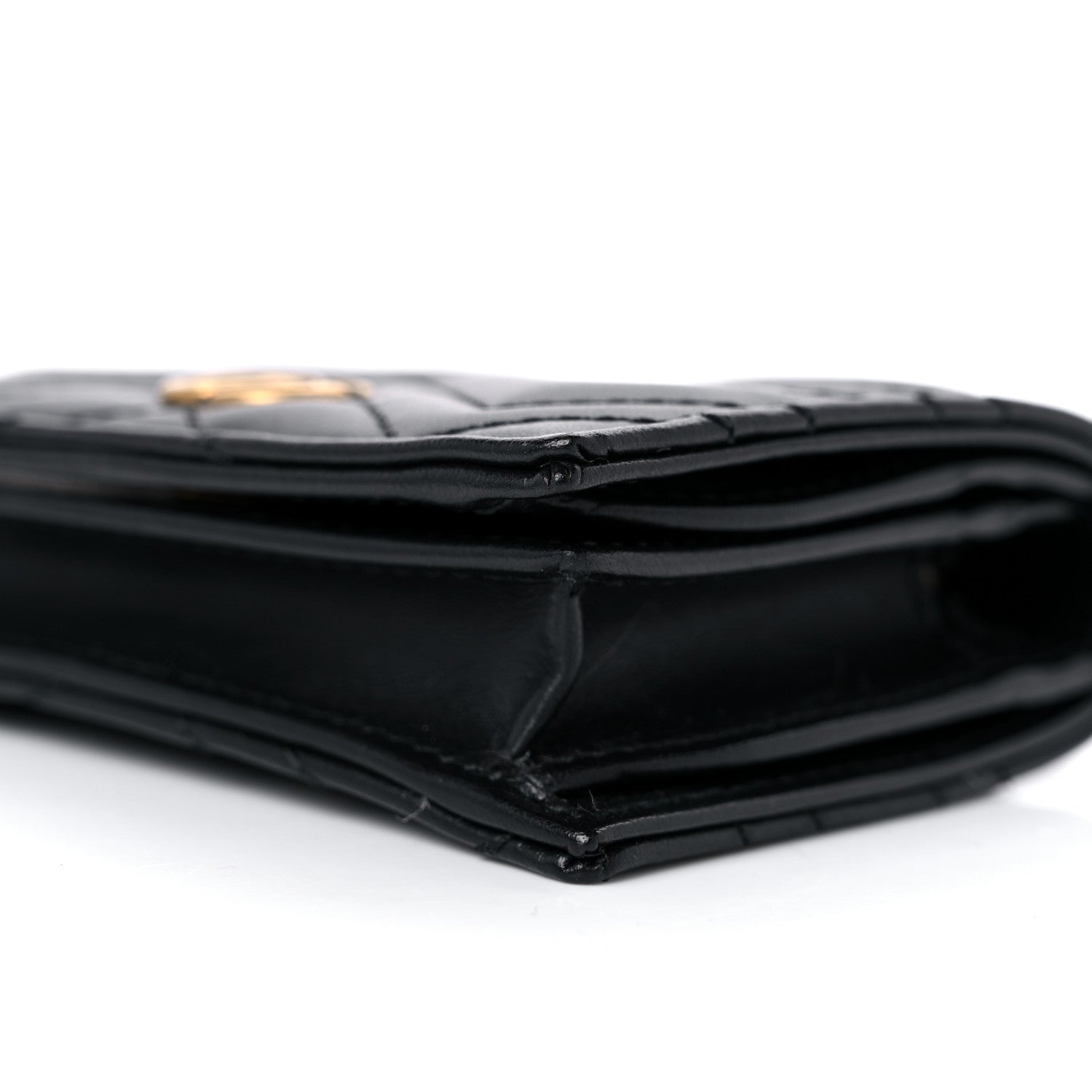 Gucci Calfskin Matelasse GG Marmont Card Case Wallet Black 8 of 10