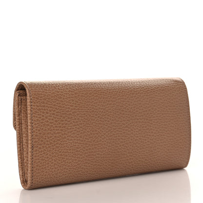 Gucci Dollar Calfskin Interlocking G Continental Wallet Camelia 3 of 7