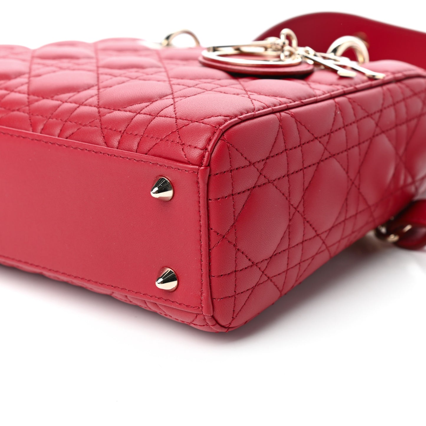 Lambskin Cannage Small My ABCDior Lady Dior Red