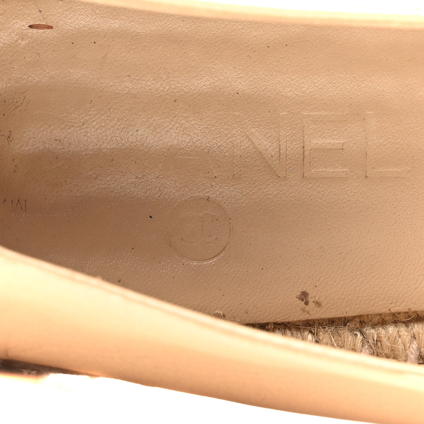 Lambskin CC Espadrilles 39 Beige Black