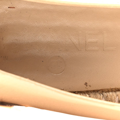 Chanel Lambskin CC Espadrilles 39 Beige Black 9 of 9