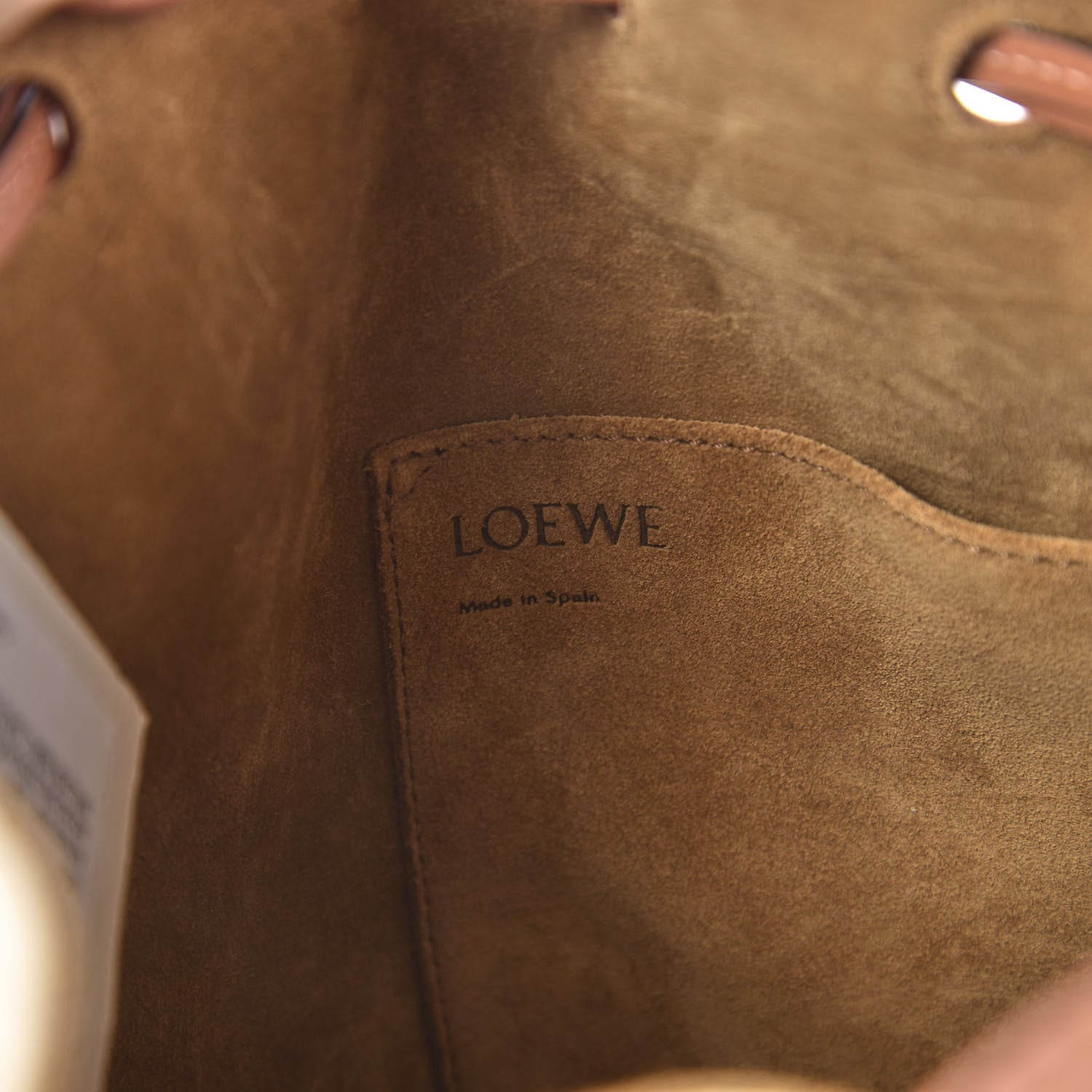 Loewe Canvas Calfskin Balloon Bucket Bag Ecru Tan 8 of 9