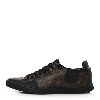 Louis Vuitton Calfskin Monogram Slalom Sneakers 9 9 Black 1 of 6