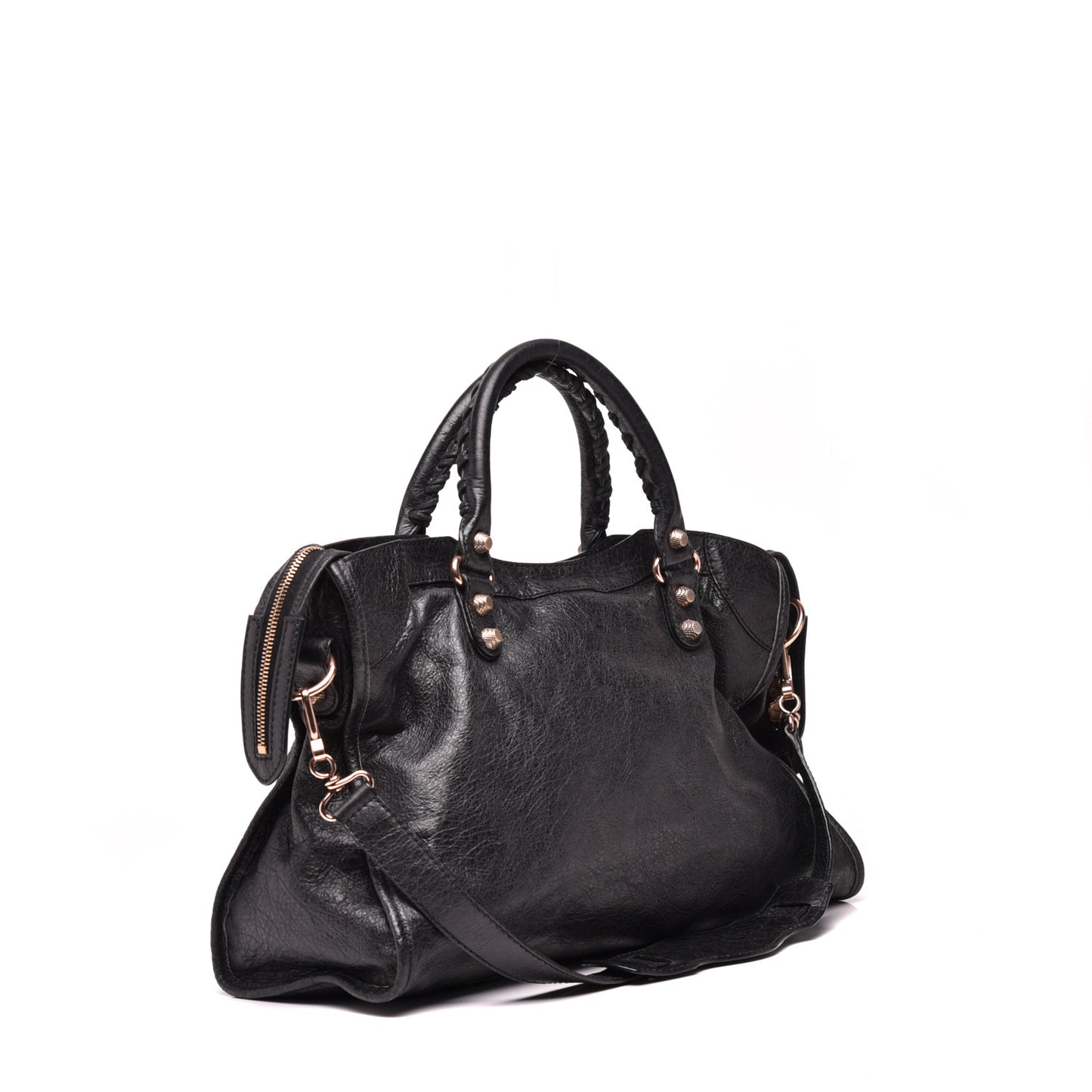 Agneau Giant 12 Rose Gold Hardware City Black