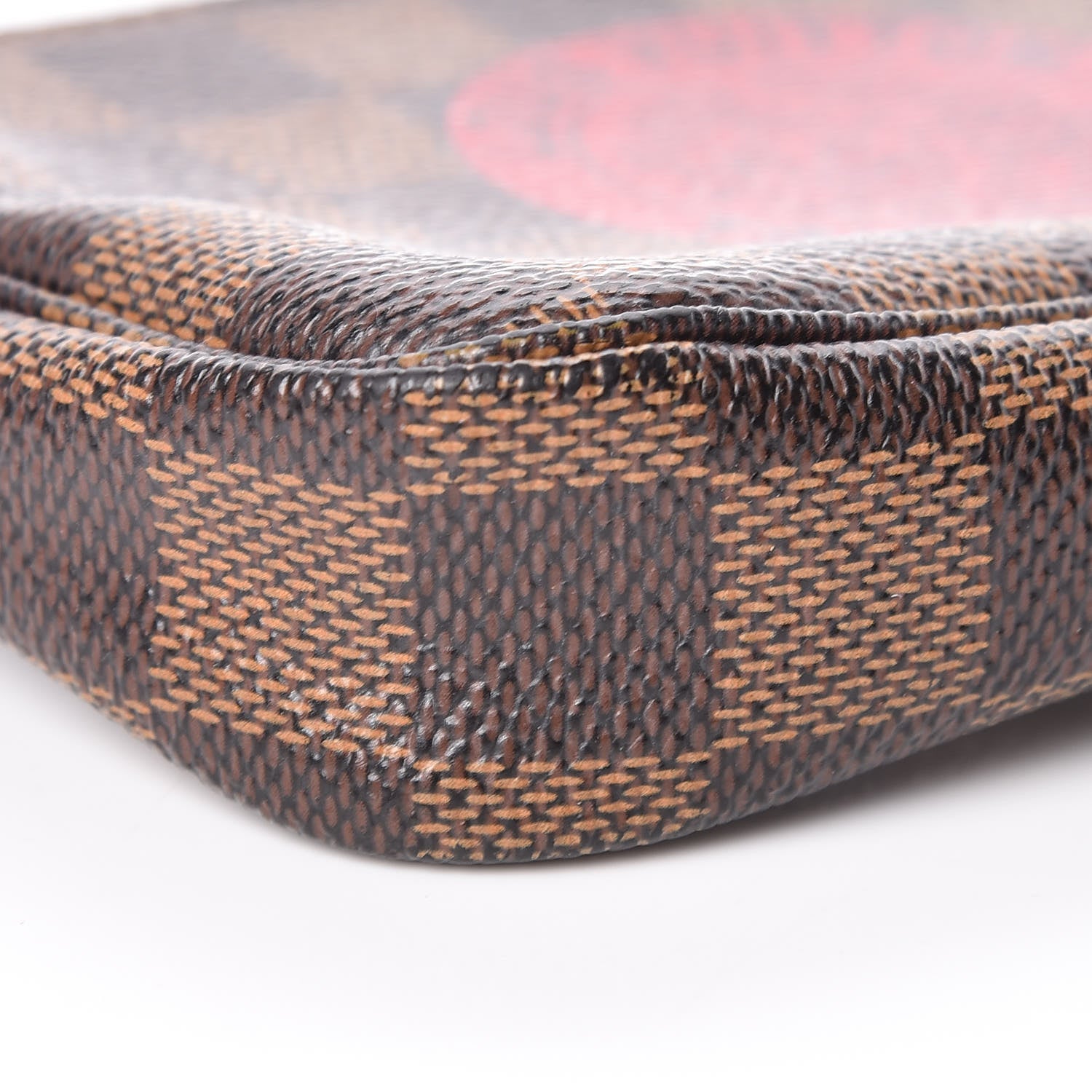 Louis Vuitton Damier Ebene Complice Trunks and Bags Mini Pochette Accessories Red 8 of 10