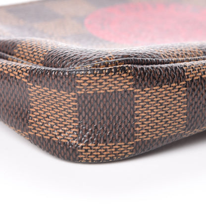 Louis Vuitton Damier Ebene Complice Trunks and Bags Mini Pochette Accessories Red 8 of 10