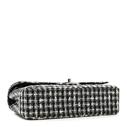 Chanel Tweed Quilted Medium Double Flap Black 4 of 10