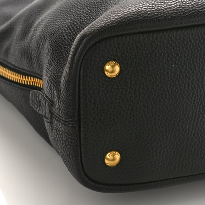 Prada Vitello Daino Side Zip Tote Black 7 of 8