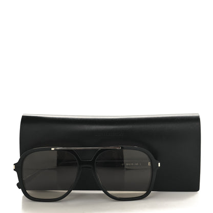 Saint Laurent Acetate Geometric Aviator Sunglasses SL 545 Black 7 of 7