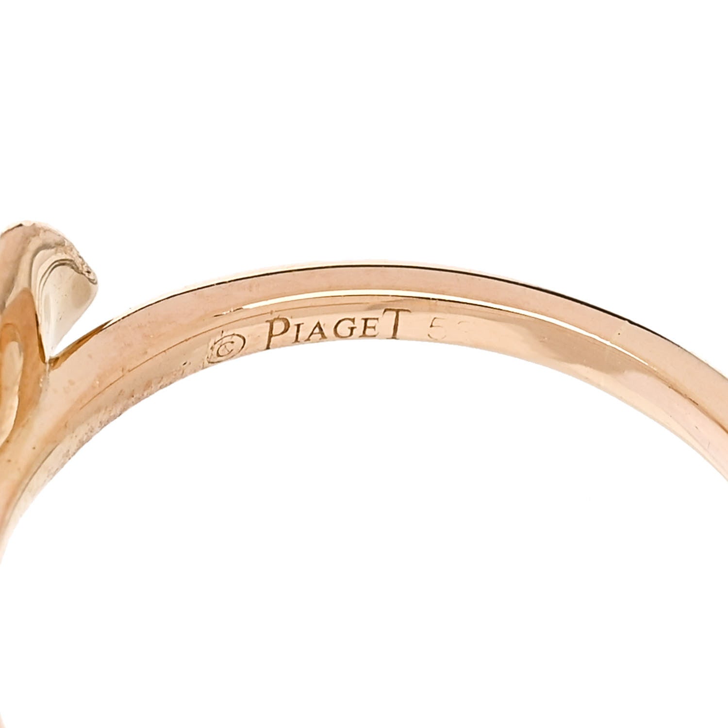 Piaget 18K Rose Gold Diamond Rose Ring 47 4.25 5 of 6