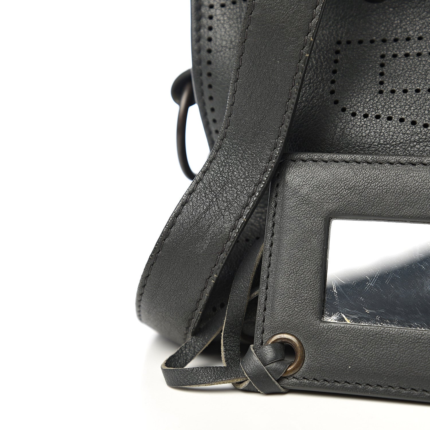 Balenciaga Veau Soyeux Perforated Blackout Hardware Mini City Gris Fossile 8 of 11