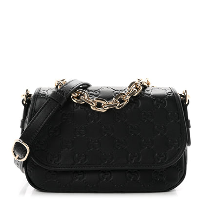 Gucci GG Calfskin Embossed Emblem Arabella Bag Black 1 of 10
