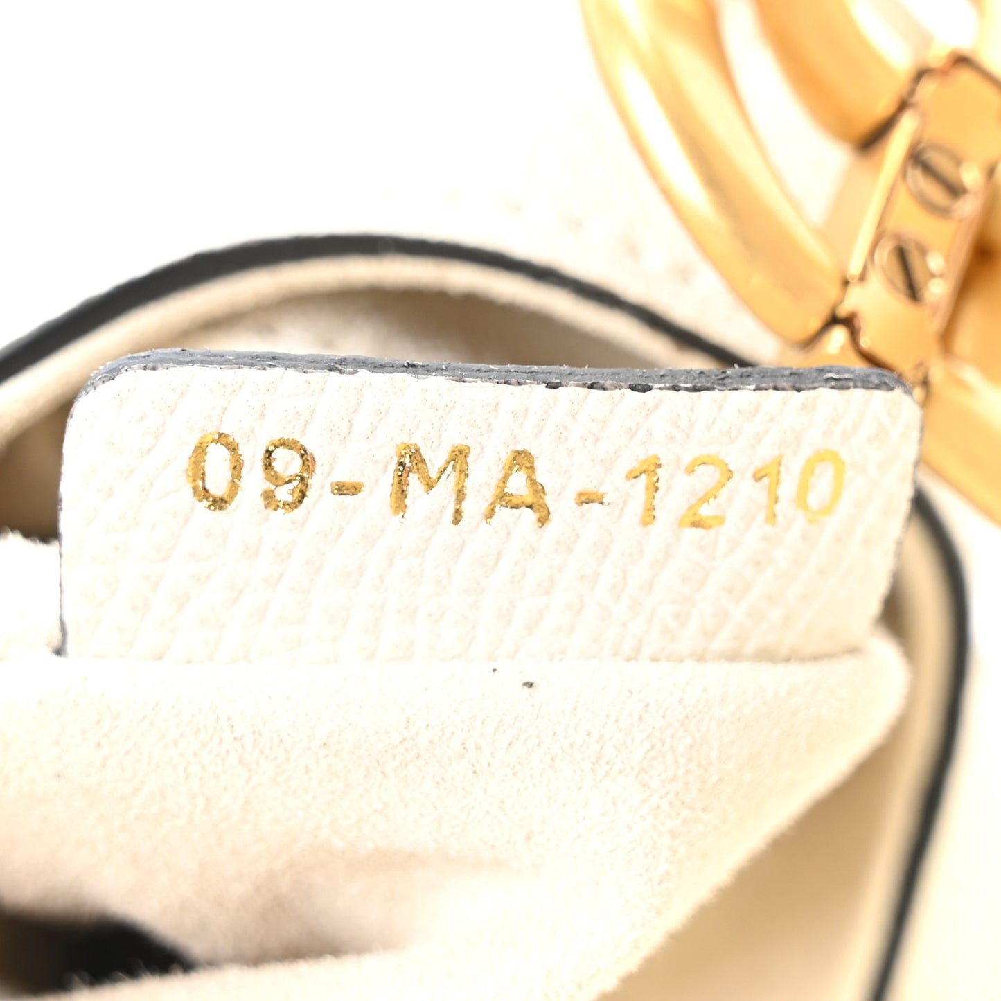 Grained Calfskin Mini Saddle Bag White
